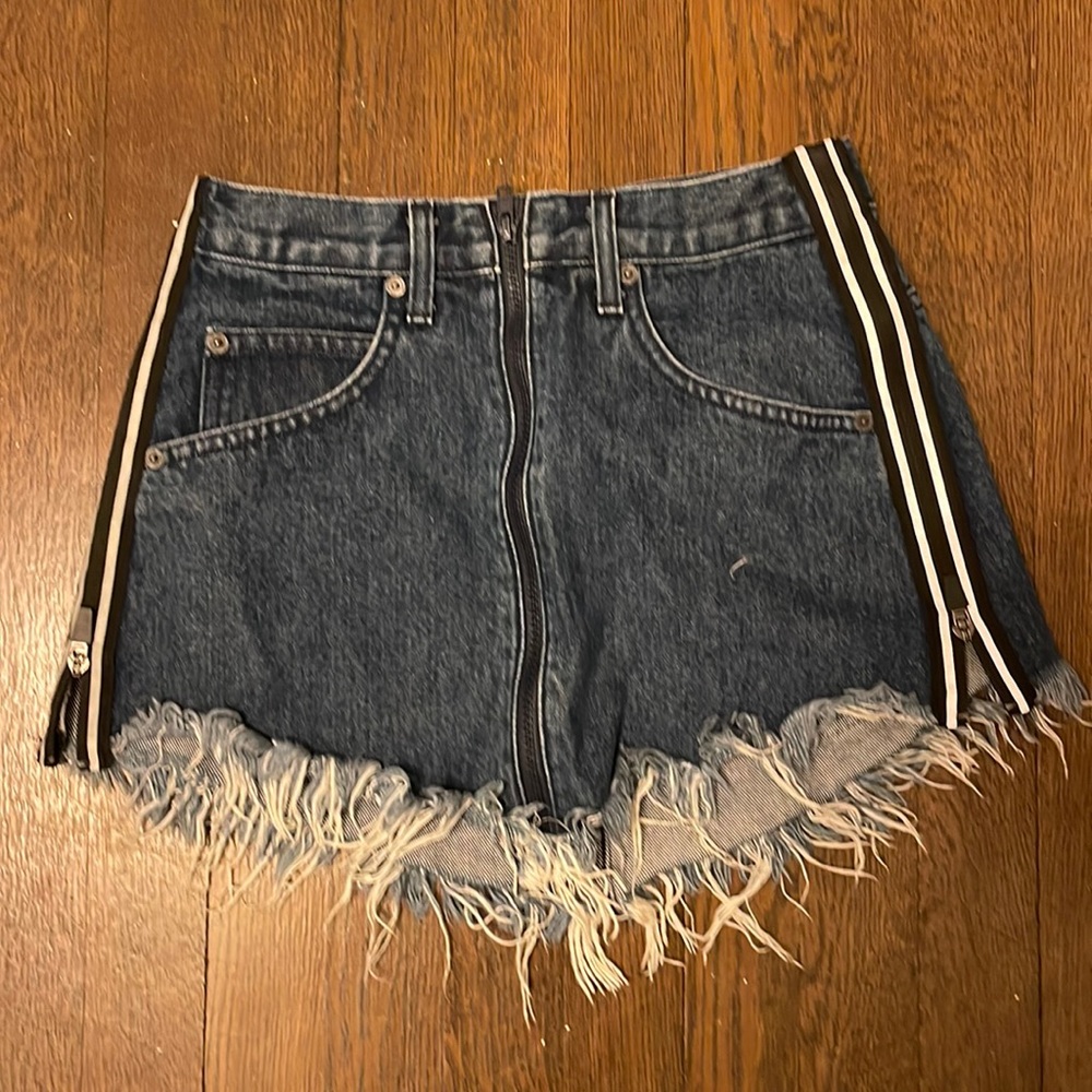 LF dark blue jean skirt